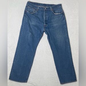 Levi's 501 original fit Straight leg 5 bottoms jeans 40X32 Classic Denim